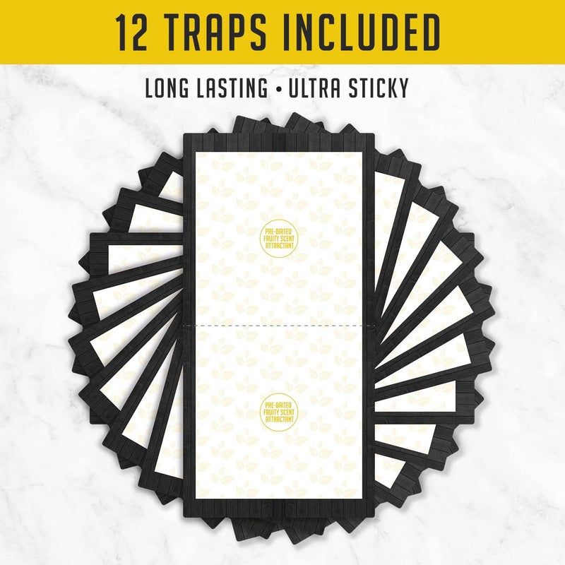 TRAP A PEST مصائد صراصير داخلية (12 مصيدة) مصائد لزجة كبيرة الحجم - مصائد لزجة غير سامة للصراصير - مصيدة صراصير داخلية برائحة فواكه مسبقة الطعم - مصائد لزجة للحشرات للصراصير - - Image 2